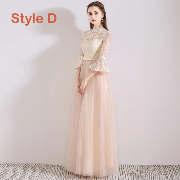 Chic / Beautiful Pearl Pink See-through Bridesmaid Dresses 2019 A-Line / Princess Appliques Lace Bow Sash Floor-Length / Long Ruffle Backless Wedding Party Dresses