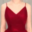 Bling Bling Burgundy Prom Dresses 2019 A-Line / Princess Spaghetti Straps Sleeveless Glitter Tulle Ankle Length Cascading Ruffles Backless Formal Dresses
