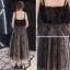 Fine Svart Homecoming Graduation Kjoler 2019 Prinsesse Spaghettistropper Uten Ermer Stripe Korte Buste Ryggløse Formelle Kjoler