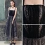Fine Svart Homecoming Graduation Kjoler 2019 Prinsesse Spaghettistropper Uten Ermer Stripe Korte Buste Ryggløse Formelle Kjoler