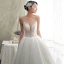 Luxury / Gorgeous Ivory Wedding Dresses 2019 A-Line / Princess Spaghetti Straps Sleeveless Backless Beading Pearl Glitter Tulle Court Train Ruffle