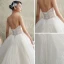 Luxury / Gorgeous Ivory Wedding Dresses 2019 A-Line / Princess Spaghetti Straps Sleeveless Backless Beading Pearl Glitter Tulle Court Train Ruffle