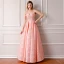 Modern / Fashion Pearl Pink Prom Dresses 2019 A-Line / Princess Sleeveless Shoulders Flower Rhinestone Floor-Length / Long Ruffle Backless Formal Dresses