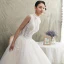 Vintage / Retro Champagne Outdoor / Garden Wedding Dresses 2019 A-Line / Princess High Neck Sleeveless Backless Appliques Lace Beading Floor-Length / Long Ruffle