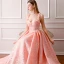 Modern / Fashion Pearl Pink Prom Dresses 2019 A-Line / Princess Sleeveless Shoulders Flower Rhinestone Floor-Length / Long Ruffle Backless Formal Dresses