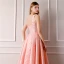 Modern / Fashion Pearl Pink Prom Dresses 2019 A-Line / Princess Sleeveless Shoulders Flower Rhinestone Floor-Length / Long Ruffle Backless Formal Dresses