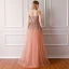 Bling Bling Orange Prom Dresses 2019 A-Line / Princess Spaghetti Straps Sleeveless Glitter Tulle Floor-Length / Long Ruffle Backless Formal Dresses