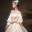 Vintage / Retro Ivory Satin Winter Wedding Dresses 2019 Princess Scoop Neck Puffy 3/4 Sleeve Backless Bow Chapel Train Ruffle