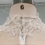 Luxe Champagne Transparentes Fait main Robe De Mariée 2019 Princesse Col Haut Manches Longues Perlage Glitter Tulle Cathedral Train Volants