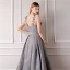 Modern / Fashion Grey Evening Dresses  2019 A-Line / Princess Sleeveless Shoulders Flower Rhinestone Pearl Floor-Length / Long Ruffle Backless Formal Dresses