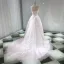 Fine Hvit Brudekjoler 2019 Prinsesse Kjæreste Uten Ermer Ryggløse Appliques Blonder Perle Beading Chapel Train