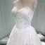 Fine Hvit Brudekjoler 2019 Prinsesse Kjæreste Uten Ermer Ryggløse Appliques Blonder Perle Beading Chapel Train