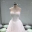 Fine Hvit Brudekjoler 2019 Prinsesse Kjæreste Uten Ermer Ryggløse Appliques Blonder Perle Beading Chapel Train