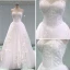 Fine Hvit Brudekjoler 2019 Prinsesse Kjæreste Uten Ermer Ryggløse Appliques Blonder Perle Beading Chapel Train