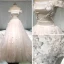 Meilleur Champagne Robe De Mariée 2019 Princesse De l'épaule Manches Courtes Dos Nu Appliques En Dentelle Perle Paillettes Perlage Cathedral Train