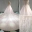 Beste Champagne Brudekjoler 2019 Prinsesse Av Skulderen Kjæreste Langermede Ryggløse Appliques Blonder Krystall Beading Glitter Tyll Cathedral Train Buste