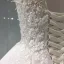Élégant Champagne Transparentes Robe De Mariée 2019 Princesse Encolure Dégagée Sans Manches Dos Nu Appliques En Dentelle Perle Perlage Glitter Tulle Cathedral Train Volants