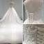 Élégant Champagne Transparentes Robe De Mariée 2019 Princesse Encolure Dégagée Sans Manches Dos Nu Appliques En Dentelle Perle Perlage Glitter Tulle Cathedral Train Volants