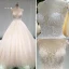 Élégant Champagne Transparentes Robe De Mariée 2019 Princesse Encolure Dégagée Sans Manches Dos Nu Appliques En Dentelle Perle Perlage Glitter Tulle Cathedral Train Volants