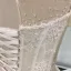 Luxury / Gorgeous Champagne See-through Wedding Dresses 2019 Princess Scoop Neck Long Sleeve Backless Appliques Lace Pearl Beading Glitter Tulle Cathedral Train Ruffle