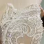 Luksus Champagne Brudekjoler 2019 Trompet / Havfrue Kjæreste Av Skulderen Korte Ermer Ryggløse Appliques Blonder Beading Perle Avtakbar Cathedral Train