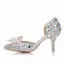 Cendrillon Argenté Cristal Chaussure De Mariée 2023 7 cm Mariage Talons Aiguilles À Bout Pointu Chaussure De Mariée Talons Hauts