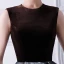 Modern / Fashion Brown Prom Dresses 2019 Ball Gown Scoop Neck Sleeveless Printing Flower Satin Court Train Ruffle Formal Dresses