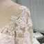 Élégant Ivoire Satin Transparentes Robe De Mariée 2019 Princesse Encolure Dégagée Percé Manches Longues Dos Nu Noeud Appliques En Dentelle Perlage Chapel Train Volants