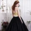 Amazing / Unique Black Gold Prom Dresses 2017 Ball Gown Halter Sleeveless Floor-Length / Long Backless Formal Dresses