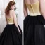 Amazing / Unique Black Gold Prom Dresses 2017 Ball Gown Halter Sleeveless Floor-Length / Long Backless Formal Dresses
