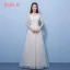 Affordable Champagne Pierced Bridesmaid Dresses 2018 A-Line / Princess Appliques Flower Bow Sash Floor-Length / Long Ruffle Backless Wedding Party Dresses
