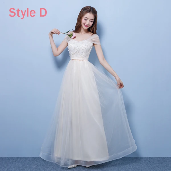 Affordable Champagne Pierced Bridesmaid Dresses 2018 A-Line / Princess Appliques Flower Bow Sash Floor-Length / Long Ruffle Backless Wedding Party Dresses
