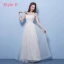 Affordable Champagne Pierced Bridesmaid Dresses 2018 A-Line / Princess Appliques Flower Bow Sash Floor-Length / Long Ruffle Backless Wedding Party Dresses