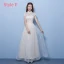 Affordable Champagne Pierced Bridesmaid Dresses 2018 A-Line / Princess Appliques Flower Bow Sash Floor-Length / Long Ruffle Backless Wedding Party Dresses