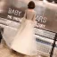 Élégant Champagne Robe De Soirée 2019 Princesse V-Cou Manches de cloche Appliques En Dentelle Perlage Glitter Longue Volants Robe De Ceremonie