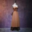 Chic / Belle Marron Robe De Bal 2019 Princesse Bretelles Spaghetti Sans Manches Ceinture Thé Longueur Volants Dos Nu Robe De Ceremonie
