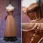 Chic / Belle Marron Robe De Bal 2019 Princesse Bretelles Spaghetti Sans Manches Ceinture Thé Longueur Volants Dos Nu Robe De Ceremonie
