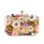 Chic / Beautiful Gold Pearl Rhinestone Sequins Outdoor / Garden Clutch Bags 2023 Satin