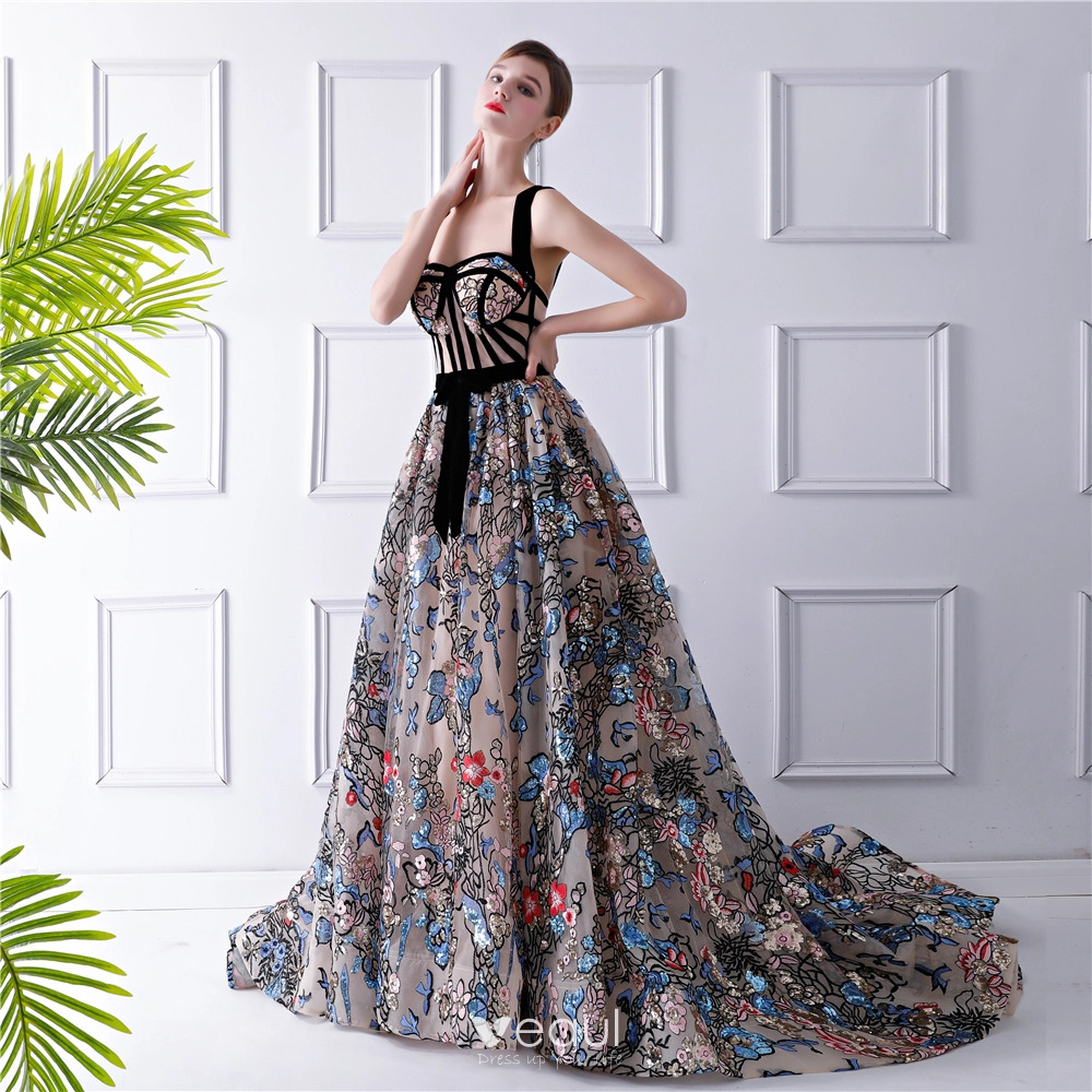 green emerald velvet dress Stunning Multicolor A-Line Chiffon Evening Dress with Sweetheart Neck Criss-Cross