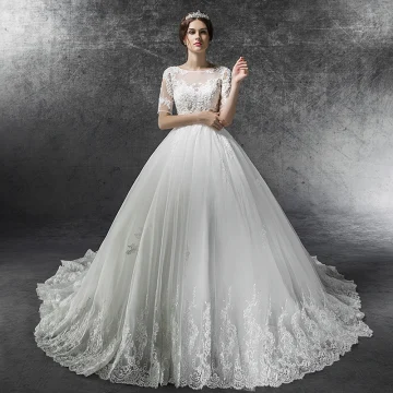 Elegant Ivory Plus Size Pregnant Wedding Dresses 2019 Empire See Through Square Neckline Short Sleeve Backless Appliques Lace Beading Cathedral Train Ruffle