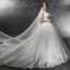 Elegant Ivory Plus Size Pregnant Wedding Dresses 2019 Empire See-through Square Neckline Short Sleeve Backless Appliques Lace Beading Cathedral Train Ruffle