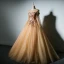 Chic / Beautiful Champagne Prom Dresses 2019 A-Line / Princess Scoop Neck Long Sleeve Embroidered Flower Pearl Floor-Length / Long Backless Formal Dresses