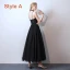 Affordable Black Prom Dresses 2019 A-Line / Princess Spaghetti Straps Sleeveless Ankle Length Ruffle Backless Formal Dresses