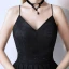 Affordable Black Prom Dresses 2019 A-Line / Princess Spaghetti Straps Sleeveless Ankle Length Ruffle Backless Formal Dresses