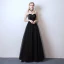 Affordable Black Prom Dresses 2019 A-Line / Princess Spaghetti Straps Sleeveless Floor-Length / Long Ruffle Backless Formal Dresses