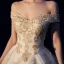 Luxury / Gorgeous Champagne Wedding Dresses 2019 A-Line / Princess Off-The-Shoulder Short Sleeve Backless Appliques Lace Beading Glitter Tulle Cathedral Train