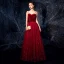 Luxury / Gorgeous Burgundy Prom Dresses 2019 A-Line / Princess Spaghetti Straps Sleeveless Glitter Tulle Floor-Length / Long Ruffle Backless Formal Dresses