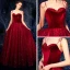 Luxury / Gorgeous Burgundy Prom Dresses 2019 A-Line / Princess Spaghetti Straps Sleeveless Glitter Tulle Floor-Length / Long Ruffle Backless Formal Dresses