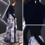 Abordable Style Chinois Bleu Marine Daim Robe De Soirée 2019 Princesse Col Haut Manches Longues Ceinture Appliques En Dentelle Longue Volants Robe De Ceremonie