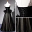 Chic / Beautiful Black Prom Dresses 2019 A-Line / Princess Spaghetti Straps Sleeveless Floor-Length / Long Ruffle Backless Formal Dresses